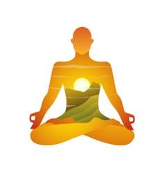 yoga-practice-figure-silhouette-in-lotus-asana-vector-29433240